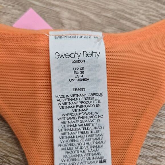 Sweaty Betty London Power Workout Dress Women's 4 Orange Racerback Sleeveless - Picture 5 of 8